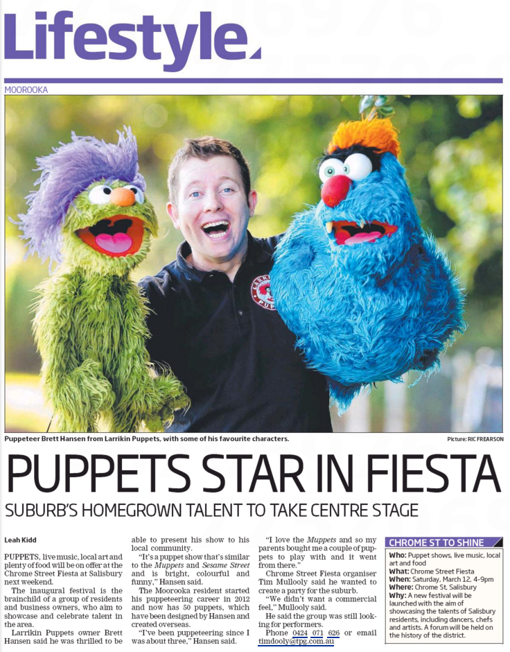 Larrikin Puppets in City South News