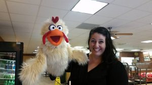 Elissa chicken puppet