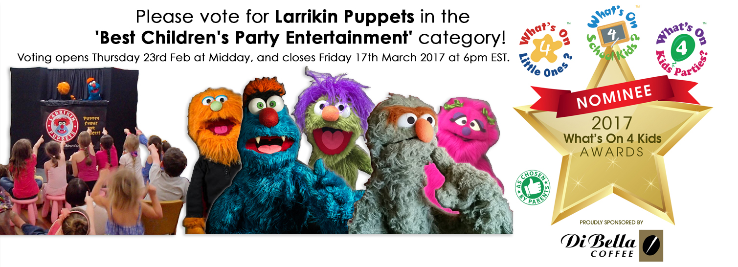 Larrikin Puppets What's On 4 Kids Facebook Cover