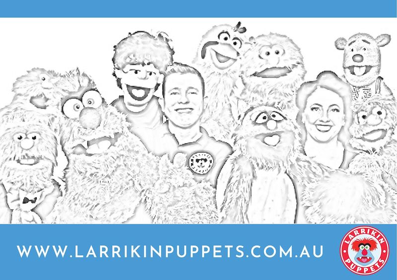 Colouring Sheet - Larrikin Puppets