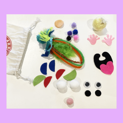 Sock Puppet Craft Kit with Video Tutorial