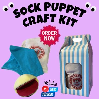 Sock Puppet Craft Kit with Video Tutorial