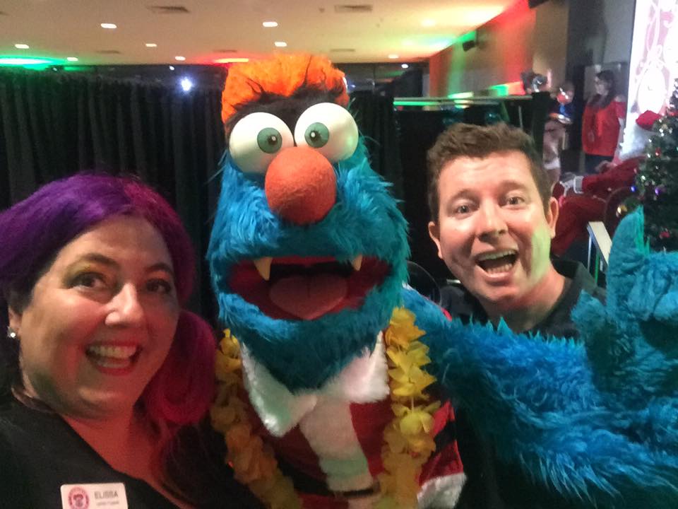 Larrikin Puppets at the Brisbane Entertainment Centre (BEC) Staff Kids Christmas Party 2019