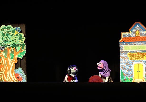 Larrikin Puppets performing Hijabi Girl: A Musical Puppet Show at Kingston Butter Factory Butterbox Theatre 2022