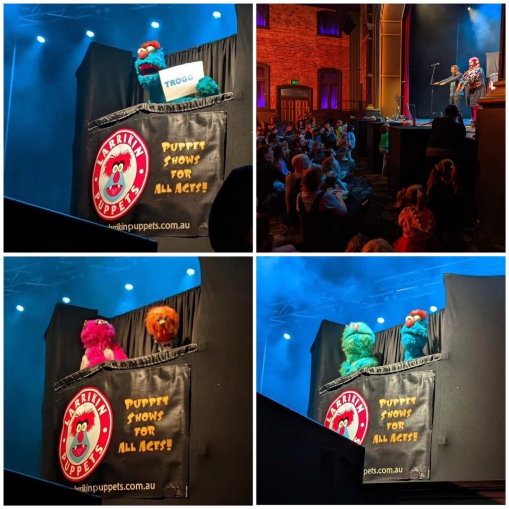 Larrikin Puppets as Opening Support Act for Regurgitator's POGOGO SHOW at The-Princess Theatre 2022