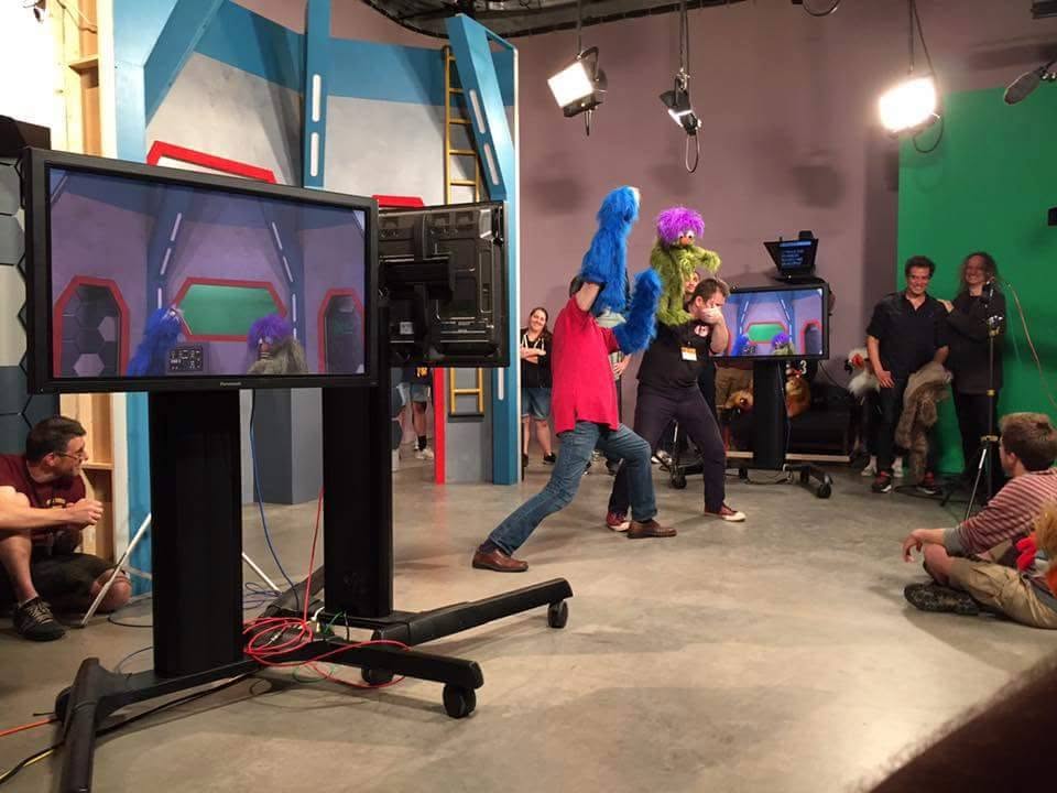 Puppetry training at the Beyond the Sock workshop at the University of North Texas in Denton