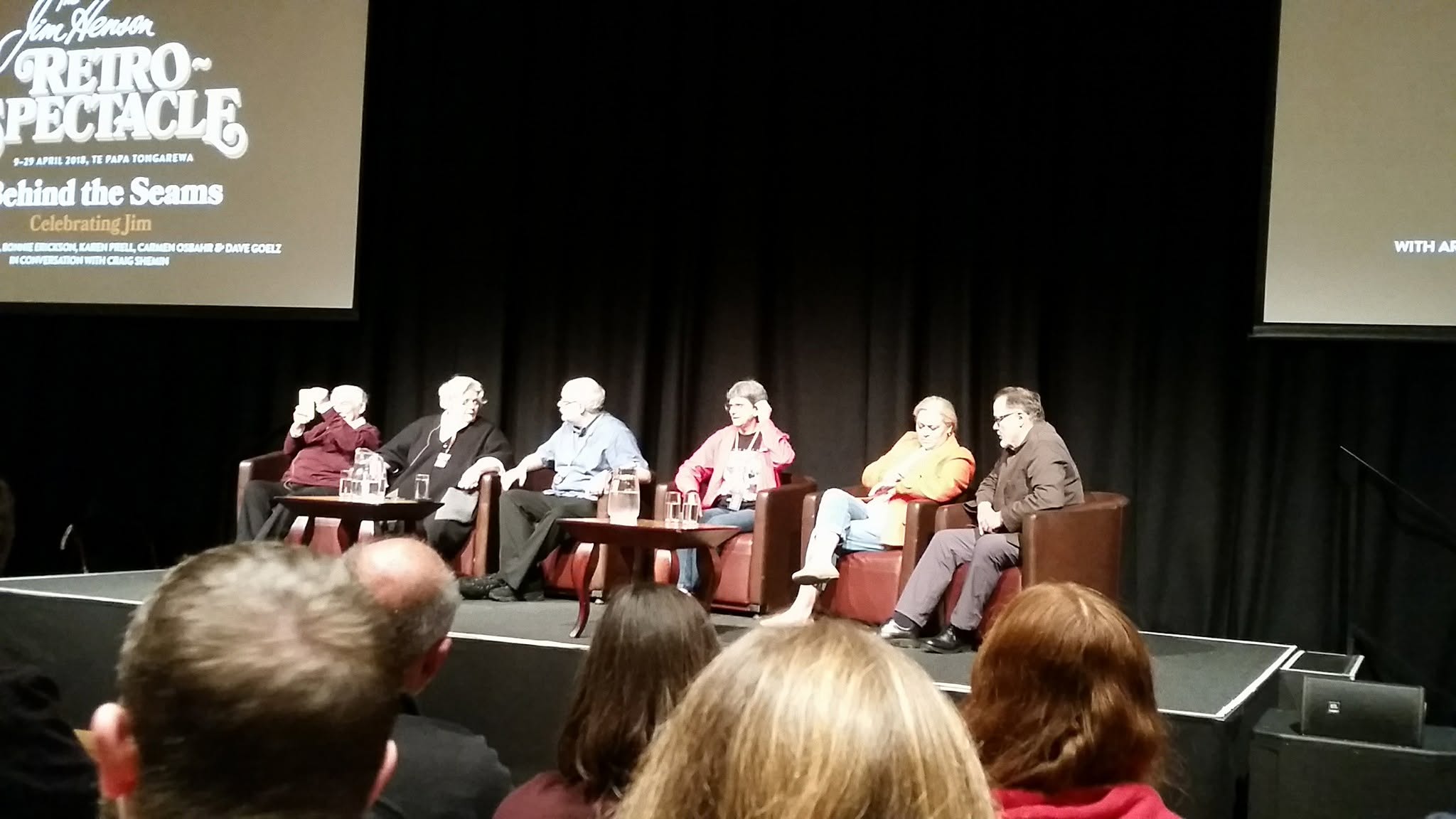 The Celebrating Jim Henson panel at Te Papa in Wellington at the final event of the Jim Henson Retrospectacle